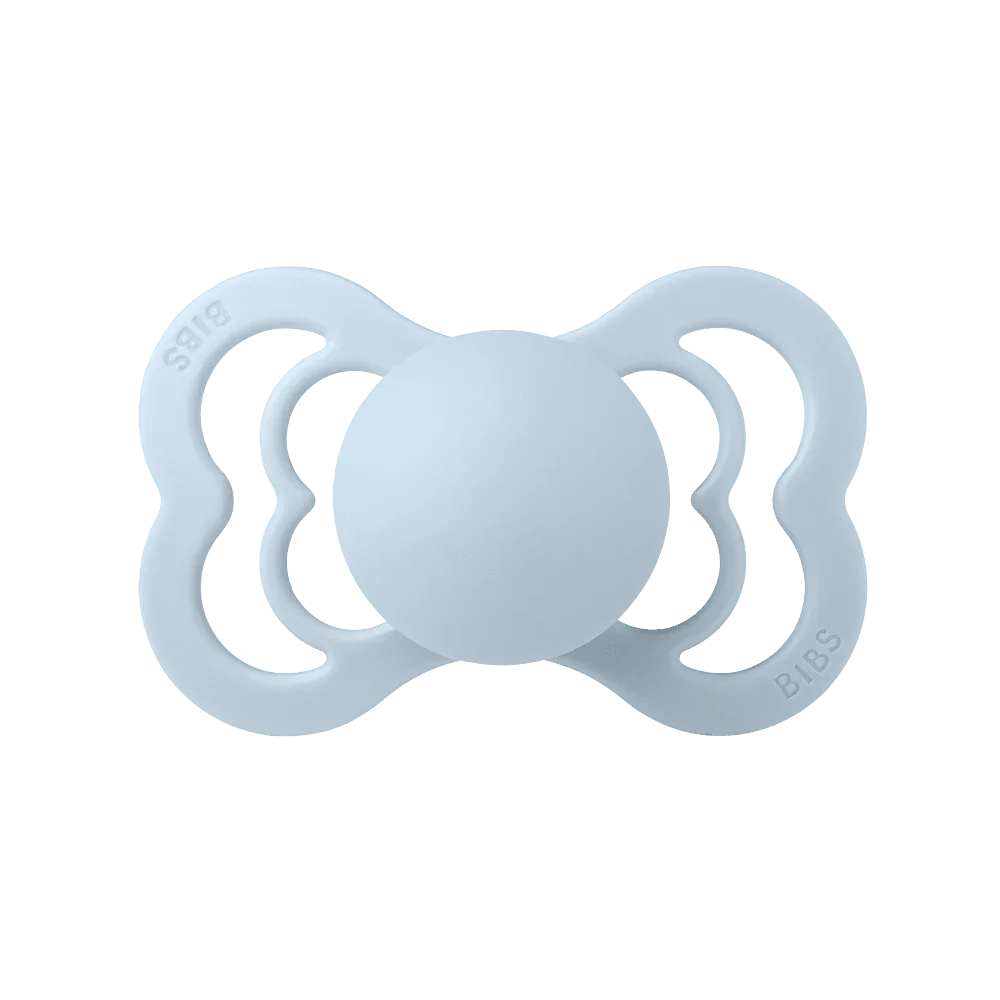 BIBS Supreme Symmetrical Silicone Pacifiers Supreme | Baby Blue - Personalisable Baby Products Sold and Personalised by JustBørn