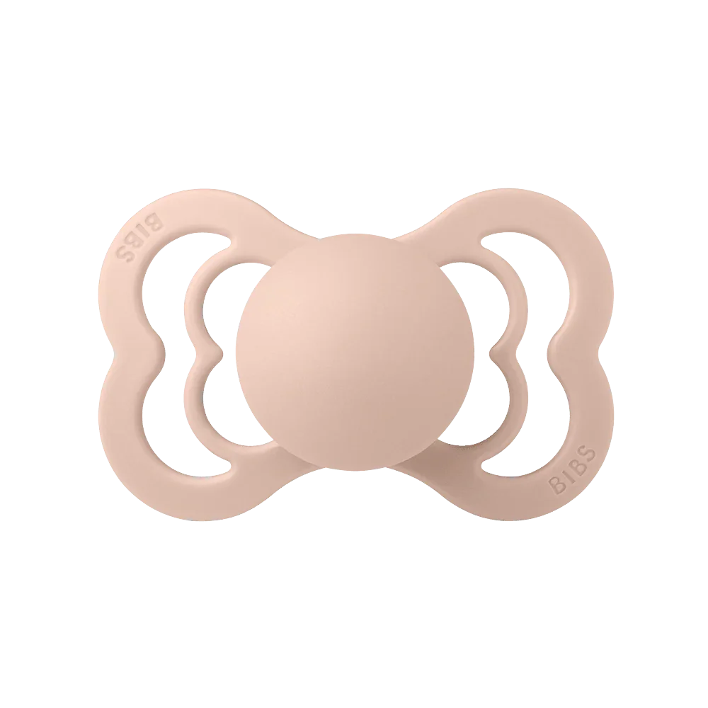 BIBS Supreme Symmetrical Silicone Pacifiers Supreme | Blush - Personalisable Baby Products Sold and Personalised by JustBørn