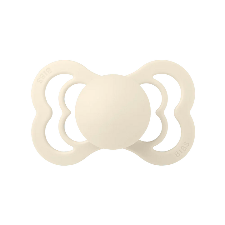 BIBS Supreme Symmetrical Silicone Pacifiers Supreme | Ivory - Personalisable Baby Products Sold and Personalised by JustBørn