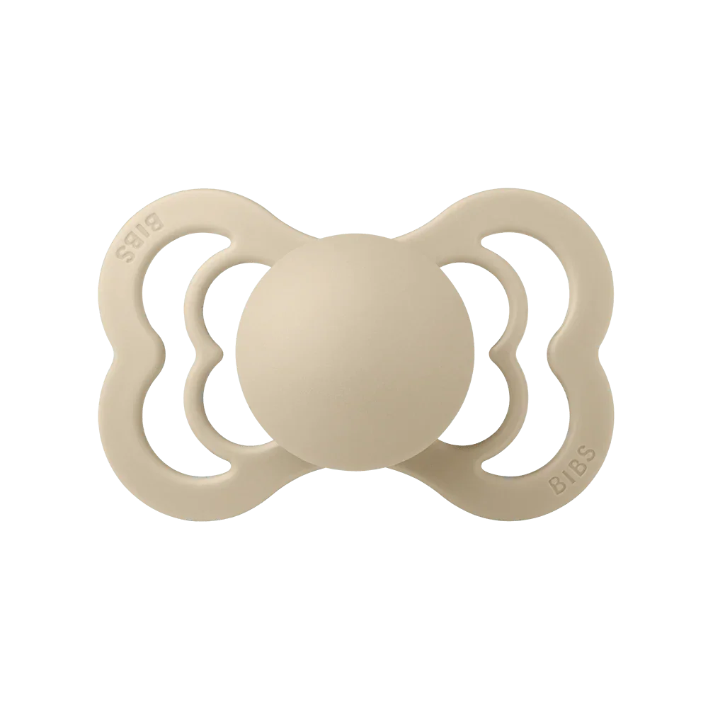 BIBS Supreme Symmetrical Silicone Pacifiers Supreme | Vanilla - Personalisable Baby Products Sold and Personalised by JustBørn