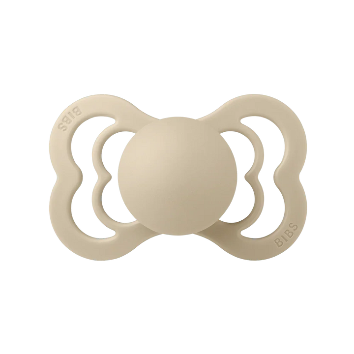 BIBS Supreme Symmetrical Silicone Pacifiers Supreme | Vanilla - Personalisable Baby Products Sold and Personalised by JustBørn