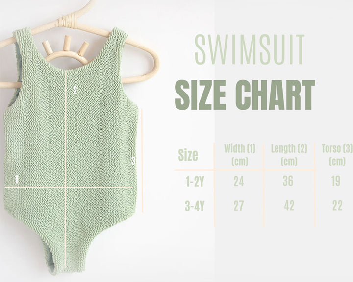 JBØRN Baby Girl Classic Crinkle Swimsuit - Personalisable Baby Products Sold and Personalised by JustBørn