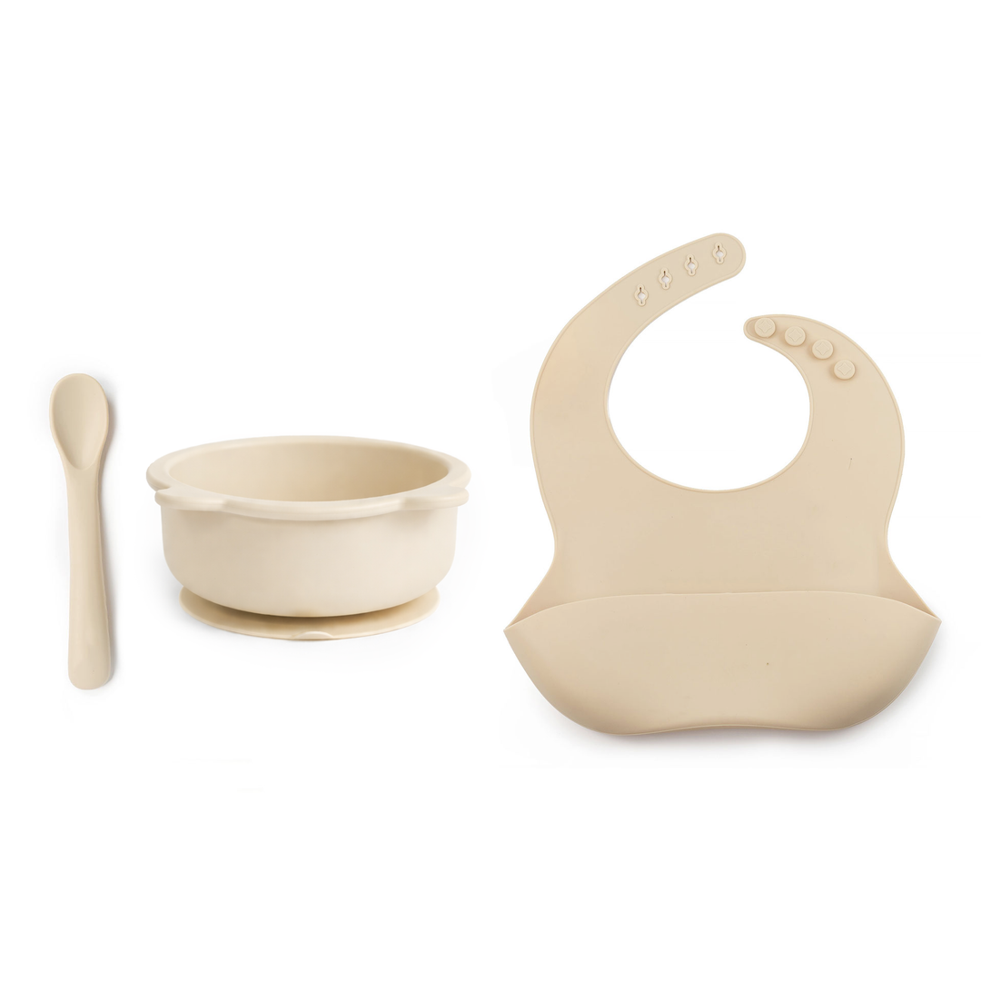 JBØRN Baby Weaning Basic Gift Box Vanilla - Personalisable Baby Products Sold and Personalised by JustBørn