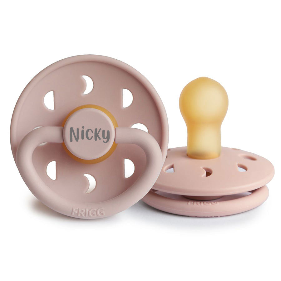 FRIGG Moon Natural Rubber Latex Pacifiers | Personalised - Personalisable Baby Products Sold and Personalised by JustBørn