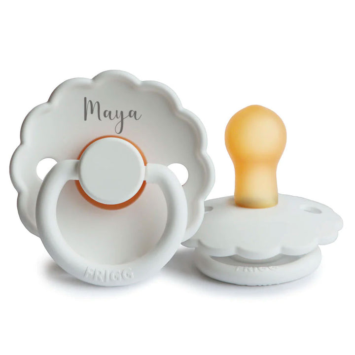 FRIGG Daisy Natural Rubber Latex Pacifier - Personalisable Baby Products Sold and Personalised by JustBørn