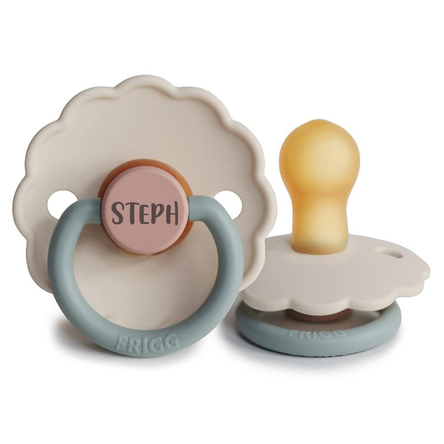 FRIGG Daisy Natural Rubber Latex Pacifier - Personalisable Baby Products Sold and Personalised by JustBørn