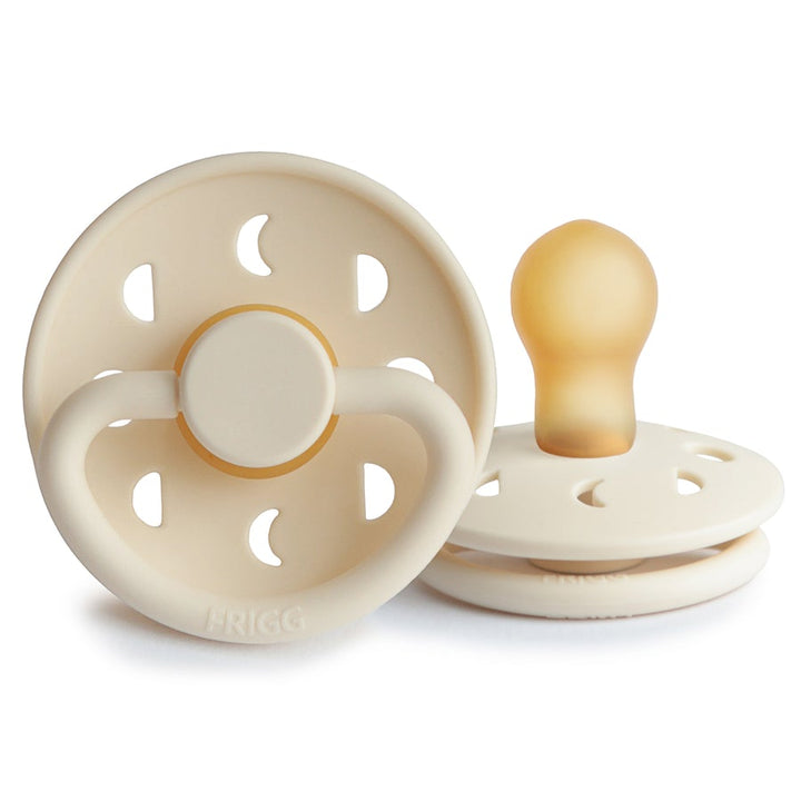 FRIGG Moon Natural Rubber Latex Pacifiers | Personalised Cream - Personalisable Baby Products Sold and Personalised by JustBørn