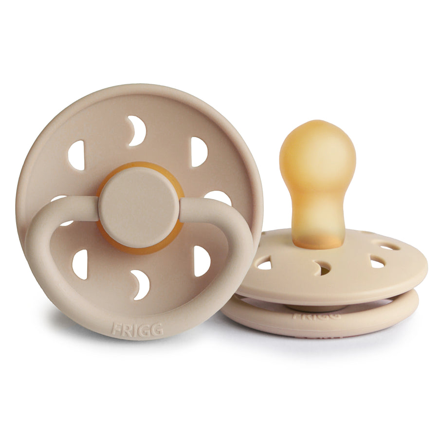 FRIGG Moon Natural Rubber Latex Pacifier Croissant - Personalisable Baby Products Sold and Personalised by JustBørn