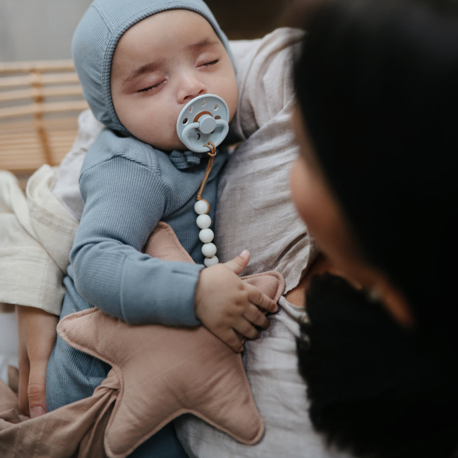 FRIGG Moon Natural Rubber Latex Pacifier - Personalisable Baby Products Sold and Personalised by JustBørn