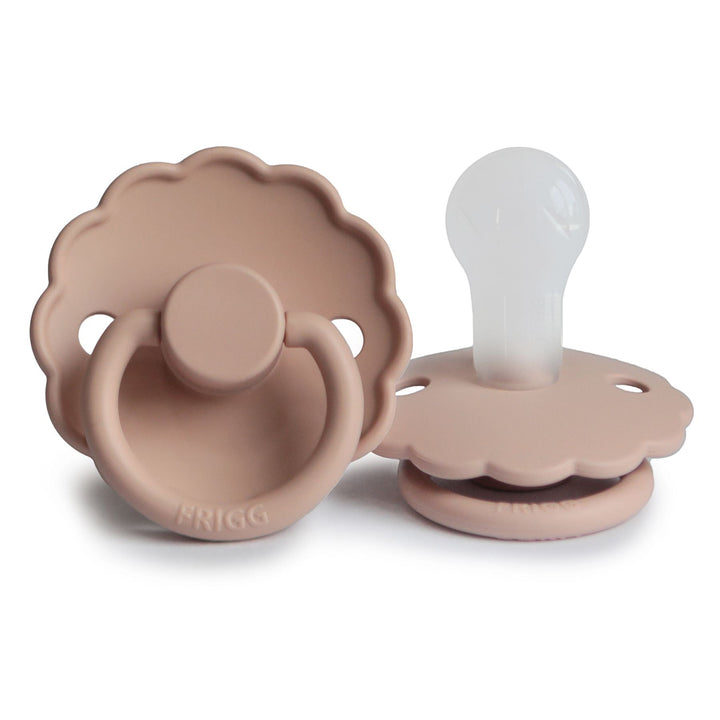 FRIGG Daisy Silicone Pacifiers Blush Size 1 (0-6 months) - Personalisable Baby Products Sold and Personalised by JustBørn