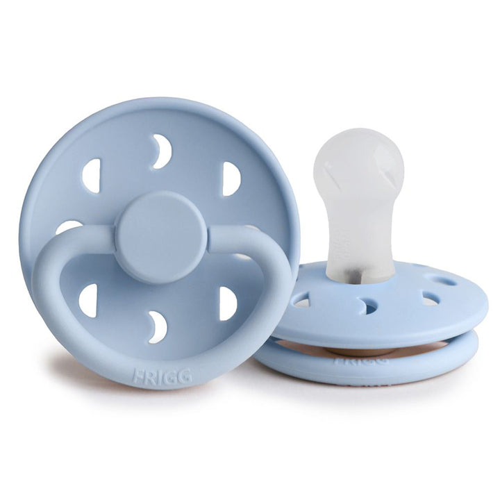 FRIGG Moon Silicone Pacifier | Personalised Powder Blue - Personalisable Baby Products Sold and Personalised by JustBørn